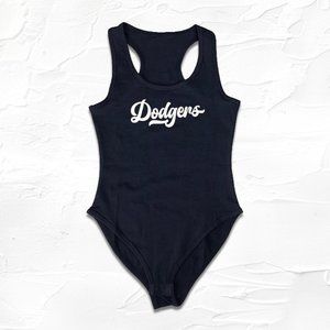 Cute Womens Black/White Dodgers Gameday bodysuit